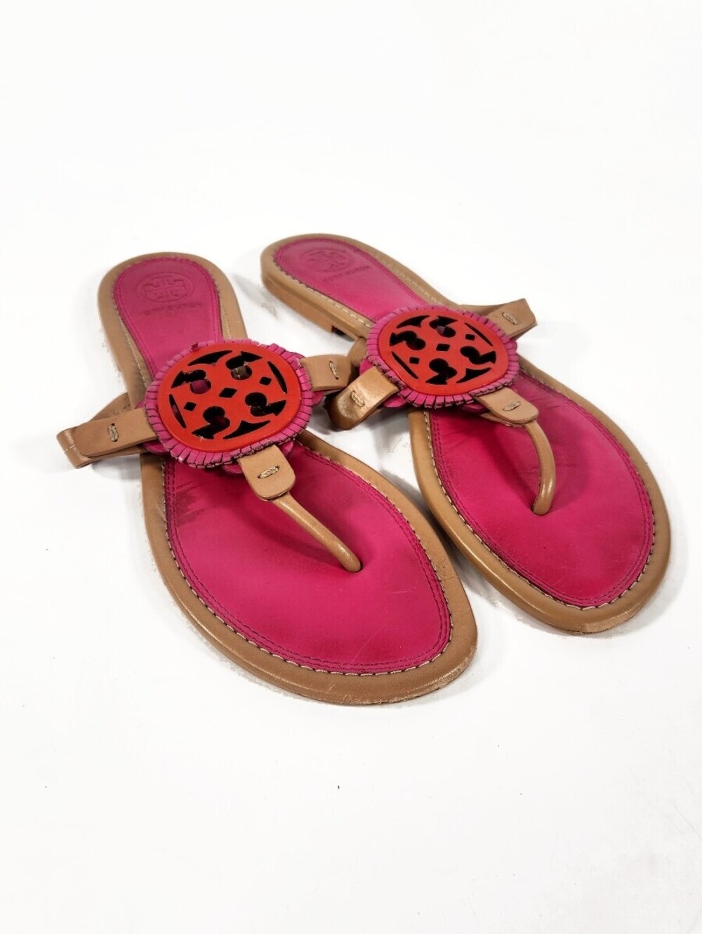 Tory Burch Pink Beige Sandals Size 6.5